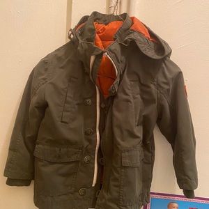 Army green H&M jacket with the lining